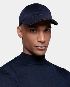 Blue Baseball Cap in 100% Pure Cashmere | Filatori