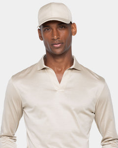 Sand Baseball Cap in Linen Silk  | Filatori