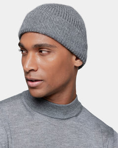 Grey Beanie in Cashmere Silk | Filatori