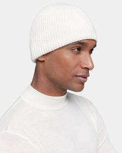 Pearl White Beanie in Cashmere Silk | Filatori