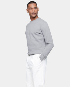 Grey Crewneck sweatshirt in Cotton Cashmere | Filatori