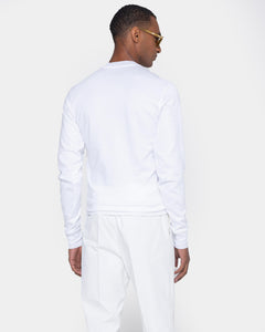 White Crewneck sweatshirt in double jersey Compact Cotton | Filatori