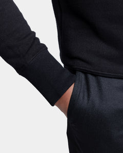 Black Half zip sweatshirt in Cotton Cashmere | Filatori