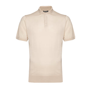 Sand Short Sleeve Polo Knitwear in Organic Cotton Mulberry Silk | Filatori