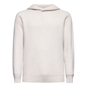 Meringue Long Sleeve Hoodie in Super 100's Carded Wool | Filatori