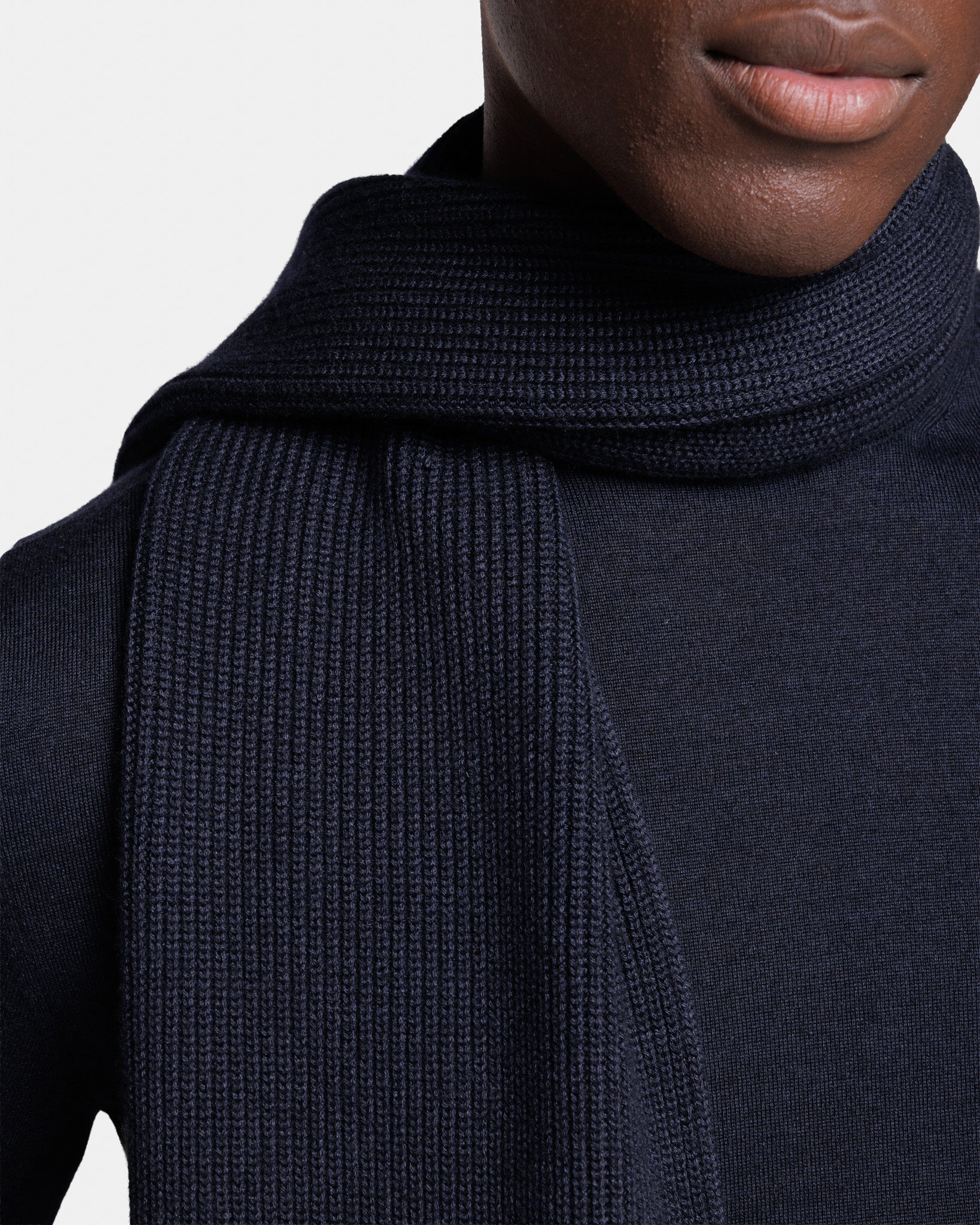 Sciarpa tinta unita Blu Cashmere Seta | Filatori