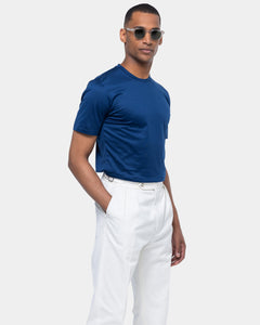 Blue Marine Short Sleeve T-Shirt 100% Egyptian Cotton | Filatori 