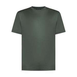 Military Green Short Sleeve T-Shirt 100% Ultra-fine Supima Cotton | Filatori 