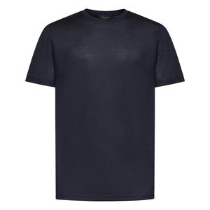 Blue Tech Short Sleeve T-Shirt in Extrafine Merino Wool | Filatori 