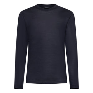 Blue Tech Long Sleeve T-Shirt Wool | Filatori 