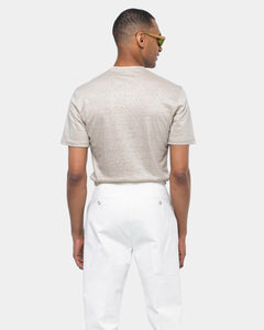 Sand Short Sleeve T-Shirt 100% European Linen | Filatori 