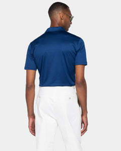 Blue Marine Short Sleeve Buttonless Polo 100% Egyptian Cotton | Filatori