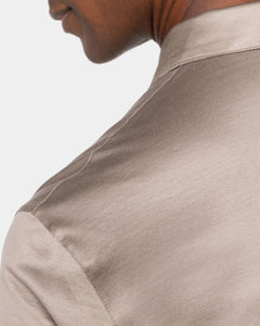 Taupe Short Sleeve Buttonless Polo 100% Egyptian Cotton | Filatori