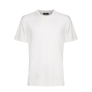 White Soft Short Sleeve T-Shirt Silk Cotton | Filatori 