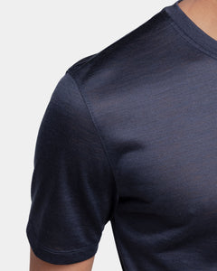 Blue Tech Short Sleeve T-Shirt Extrafine Merino Wool | Filatori 