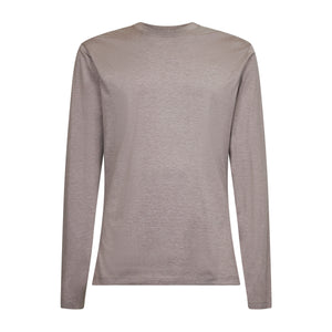 T shirt manica lunga soft tinta unita Sabbia Melange Seta Cotone | Filatori