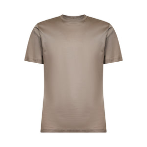 Taupe Short Sleeve T-Shirt 100% Egyptian Cotton | Filatori 
