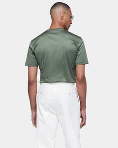 Military Green Short Sleeve T-Shirt 100% Ultra-fine Supima Cotton | Filatori 